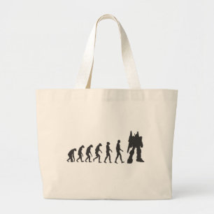Robo-Evolution Large Tote Bag