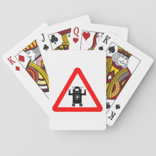 Robo Medic Sign Medical Care Playing Cards