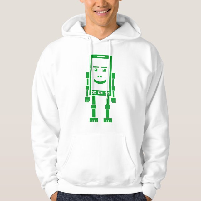 Robo Phone - Green Hoodie (Front)