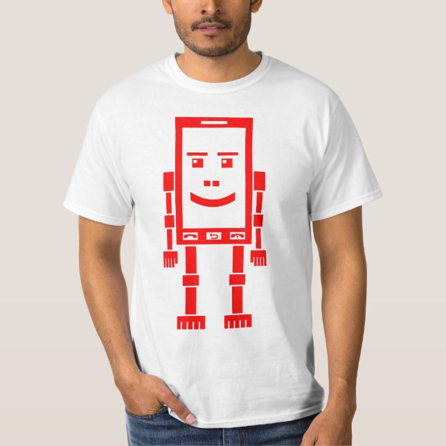 Robo Phone - Red T-Shirt (Front)