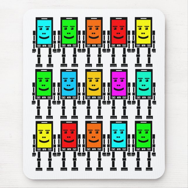 Robo Phones Mouse Mat (Front)