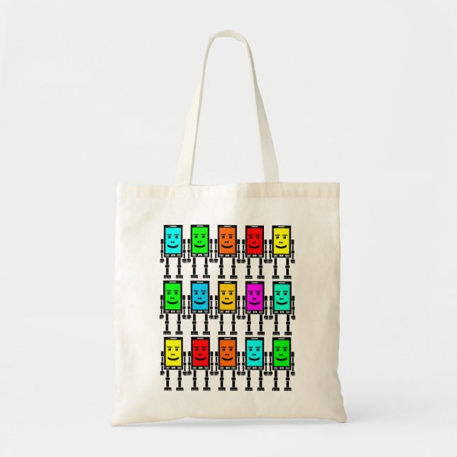 Robo Phones Tote Bag (Front)