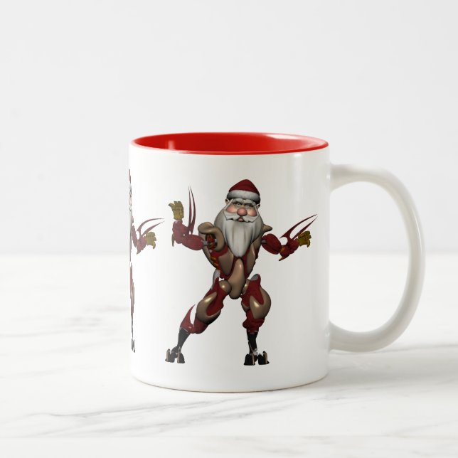 Robo Santa Two-Tone Coffee Mug (Right)