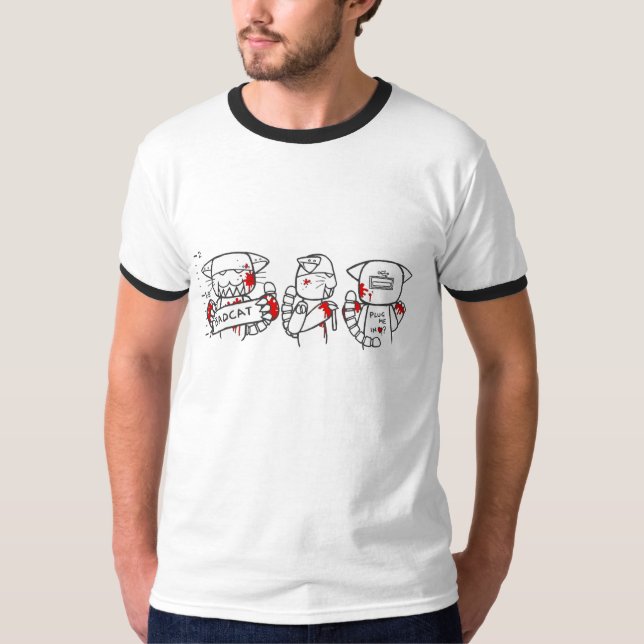 ROBO-TEC : bad cat :3 T-Shirt (Front)