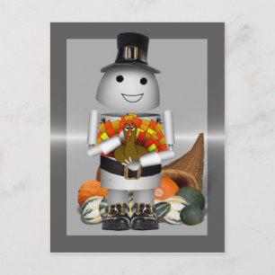 Robo-x9 Celebrates Thanksgiving Holiday Postcard