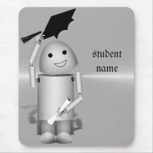 Robo-x9 Graduate - Caps Off in Celebration Mouse Mat