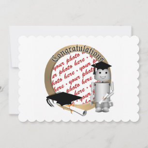 Robo-X9 Robot Graduation Photo Frame Invitation