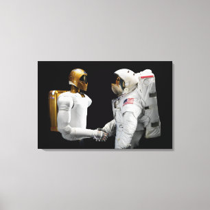 Robonaut 2, a dexterous, humanoid astronaut hel 2 canvas print