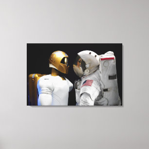 Robonaut 2, a dexterous, humanoid astronaut hel 3 canvas print