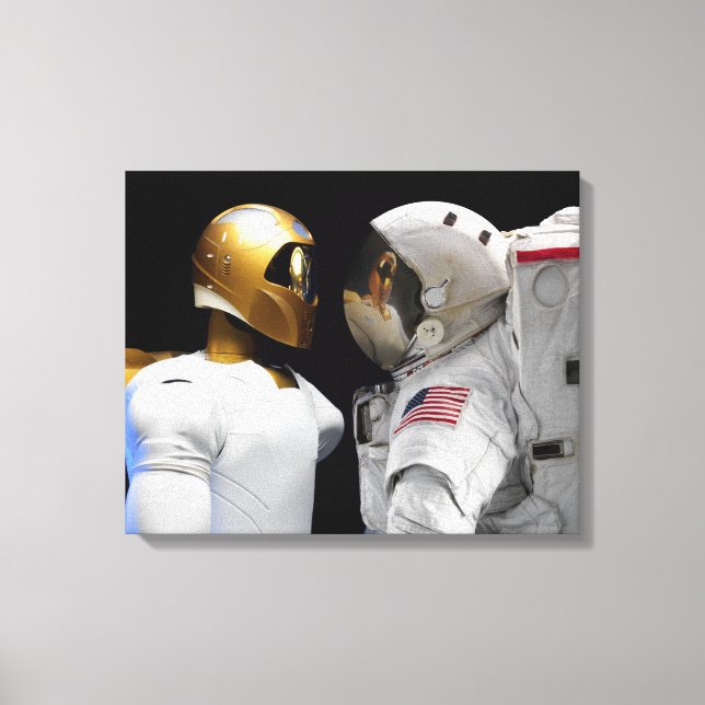 Robonaut 2, a dexterous, humanoid astronaut hel 3 canvas print (Front)