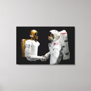 Robonaut 2, a dexterous, humanoid astronaut hel 4 canvas print