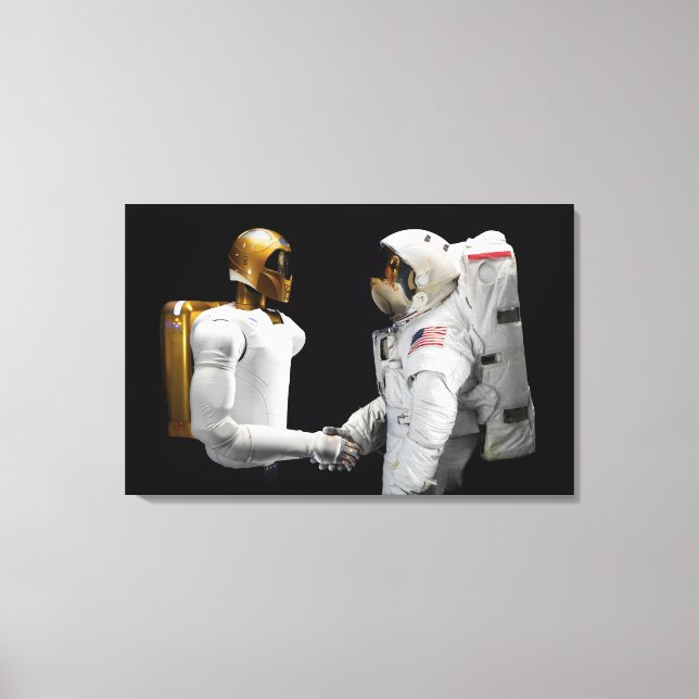 Robonaut 2, a dexterous, humanoid astronaut hel 4 canvas print (Front)