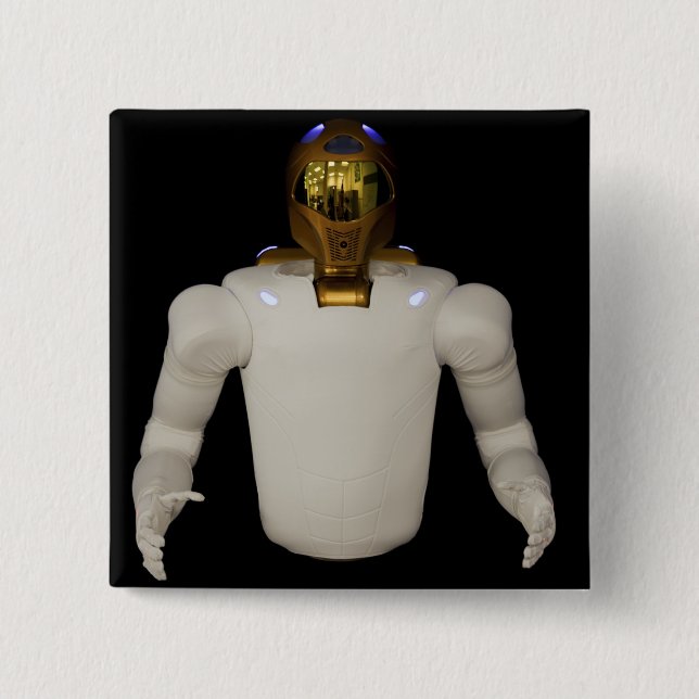 Robonaut 2, a dexterous, humanoid astronaut hel 5 15 cm square badge (Front)