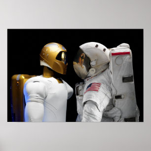Robonaut 2, a dexterous, humanoid astronaut hel poster