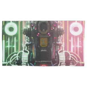 Robot 1 grey king pillowcase