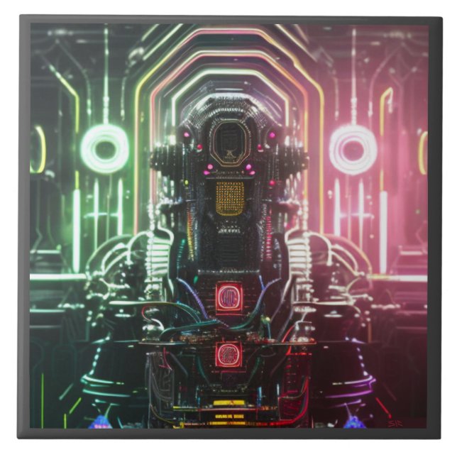 Robot 1 large ceramic tile (Front)