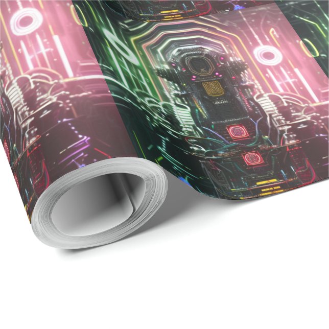 Robot 1 matte wrapping paper (Roll Corner)