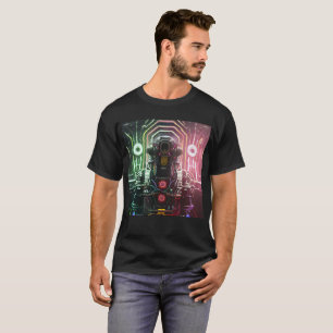  Robot 1 men black T-shirt