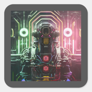 Robot 1 square stickers