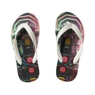 Robot 1 toddler flip flops