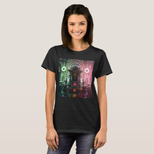  Robot 1 women black T-shirt