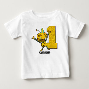Robot 1st Birthday Baby T-Shirt