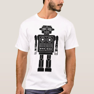 Robot 270620/010 - Black and White T-Shirt