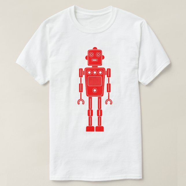 Robot 270620/011 - Red and White T-Shirt (Design Front)