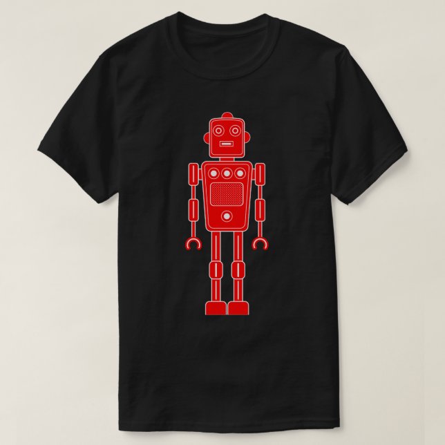 Robot 270620/011 - Red and White T-Shirt (Design Front)