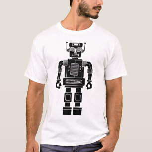 Robot 270620/04 - Black and White T-Shirt