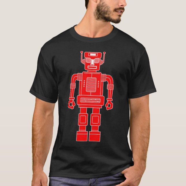 Robot 270620/04 - Red and White T-Shirt (Front)