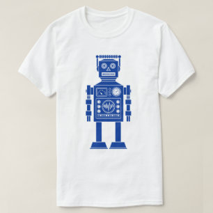 Robot 270620/06 - Navy Blue and White T-Shirt