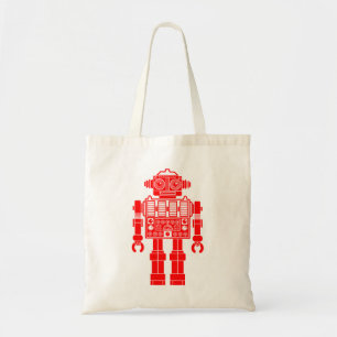 Robot 270620/08 - Red and White Tote Bag