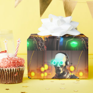Robot 2 glossy wrapping paper