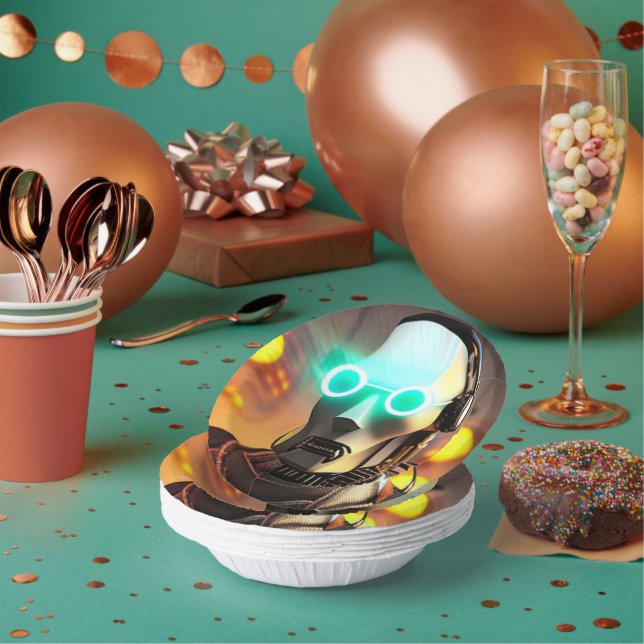 Robot 2 paper bowls plate (Multi)