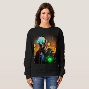  Robot 2 women black sweatshirt