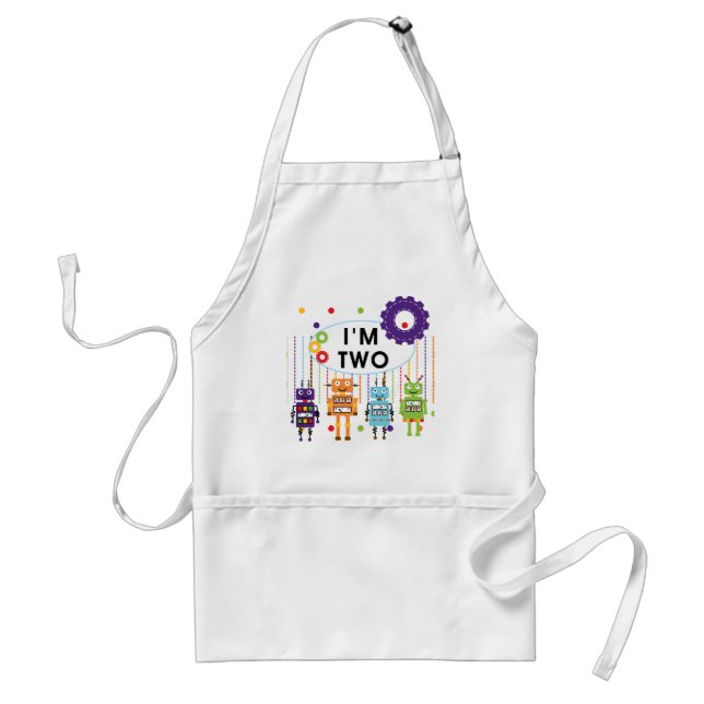 Robot 2nd Birthday tshirts and Gifts Standard Apron (Front)