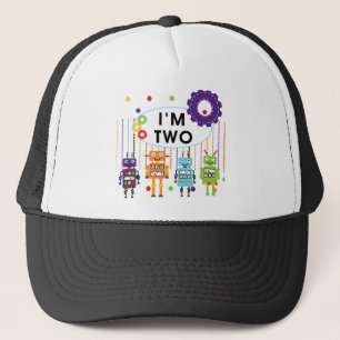 Robot 2nd Birthday tshirts and Gifts Trucker Hat