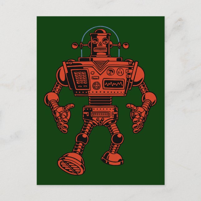 Robot 313 -red postcard (Front)