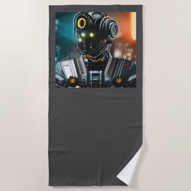 Robot 3 beach towel (Front)