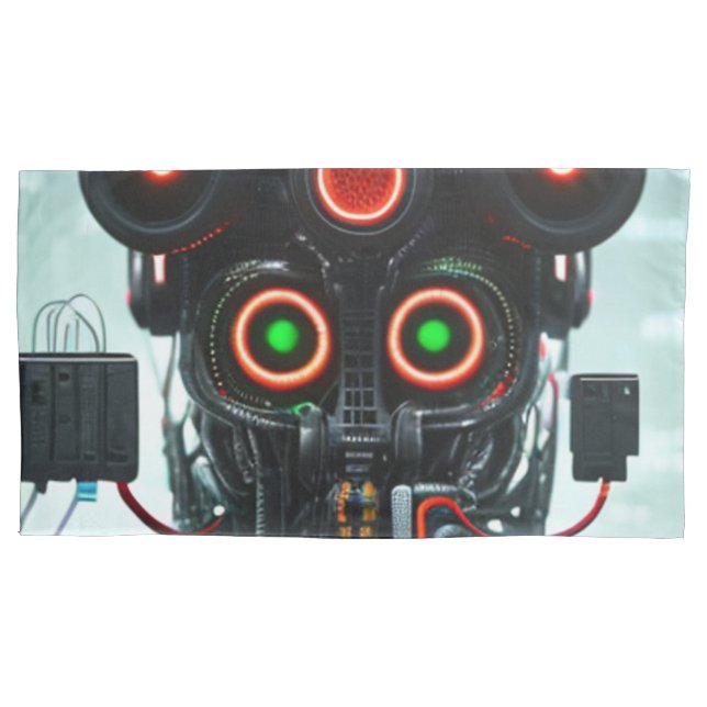 Robot 3 grey king pillowcase (Front)