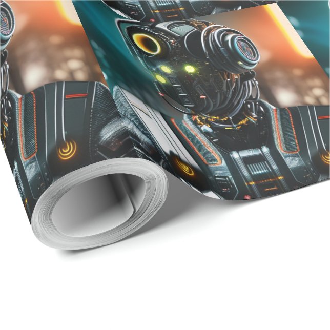 Robot 3 matte wrapping paper (Roll Corner)