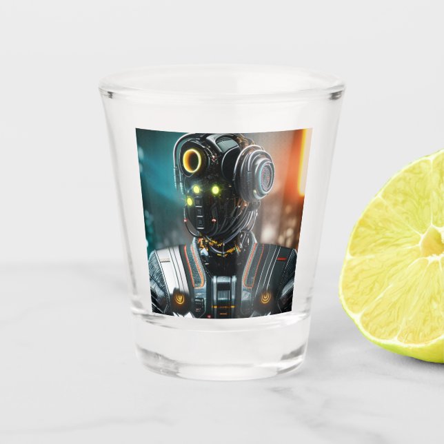 Robot 3 shot glass (Front)