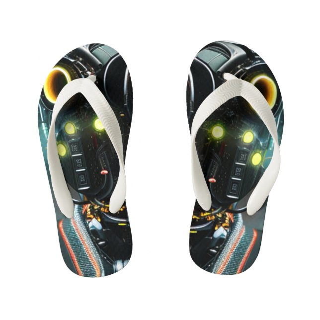 Robot 3 toddler flip flops (Footbed)