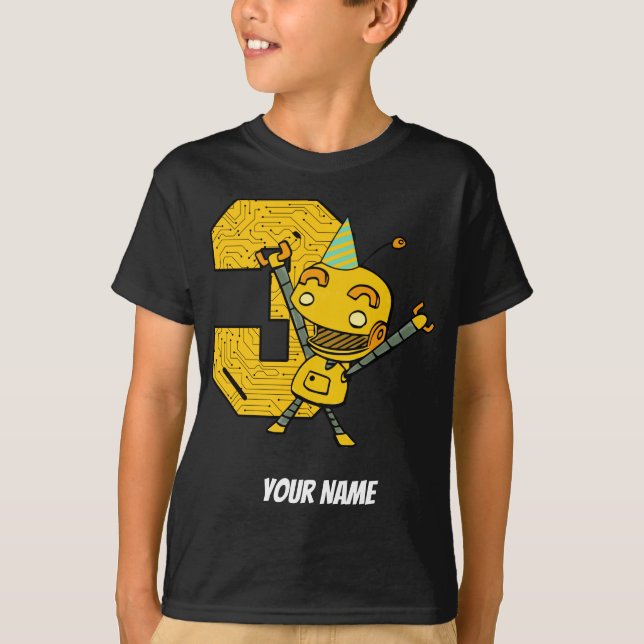 Robot 3rd Birthday T-Shirt (Front)