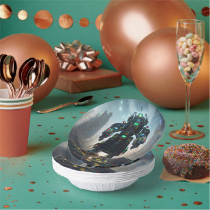 Robot 4 paper bowls plate