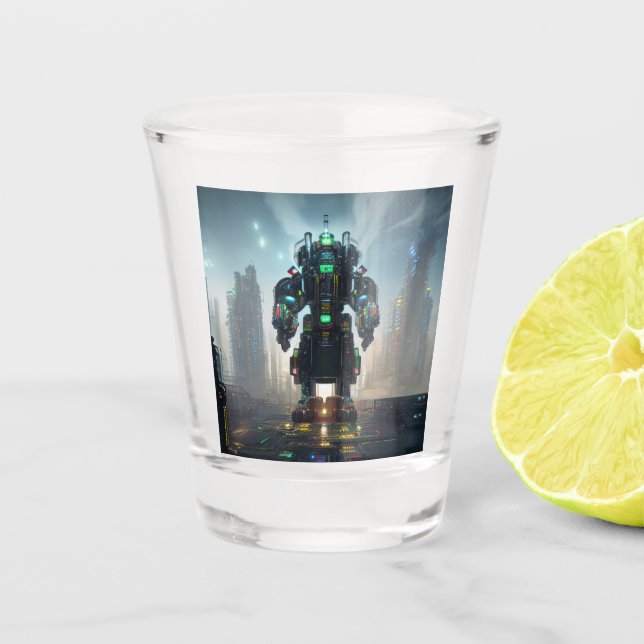 Robot 4 shot glass (Front)