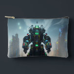 Robot 4 small accessory bag pouch<br><div class="desc">Robot 4 pouches are for robot,  science,  Sci-Fi,  and cyberpunk art fans. Robot 4 is Steamy Raimon original digital art.</div>