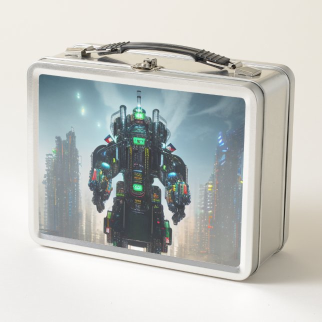 Robot 4 stainless lunchbox (Front)