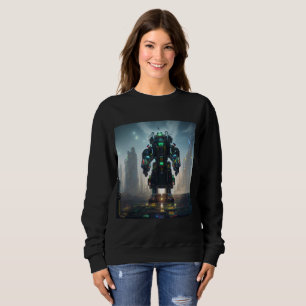 Robot 4 women black sweatshirt
